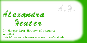 alexandra heuter business card